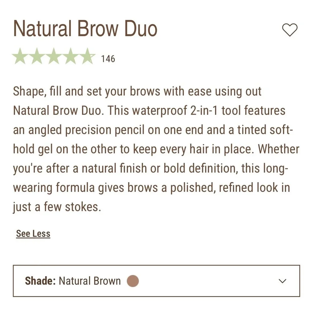 Pixi by Petra Natural Brow Duo 2-in-1 Pencil & Gel Natural Brown Waterproof 0305